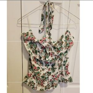 Halter/tube top Body Central Floral Top